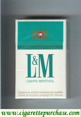 L&M Quality American Blend Lights Menthol cigarettes hard box